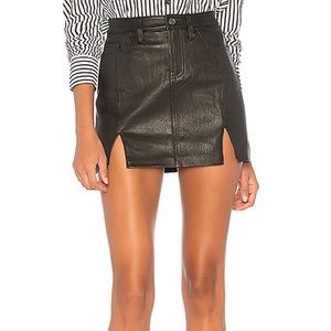 Current Elliot Lamb leather skirt NEW